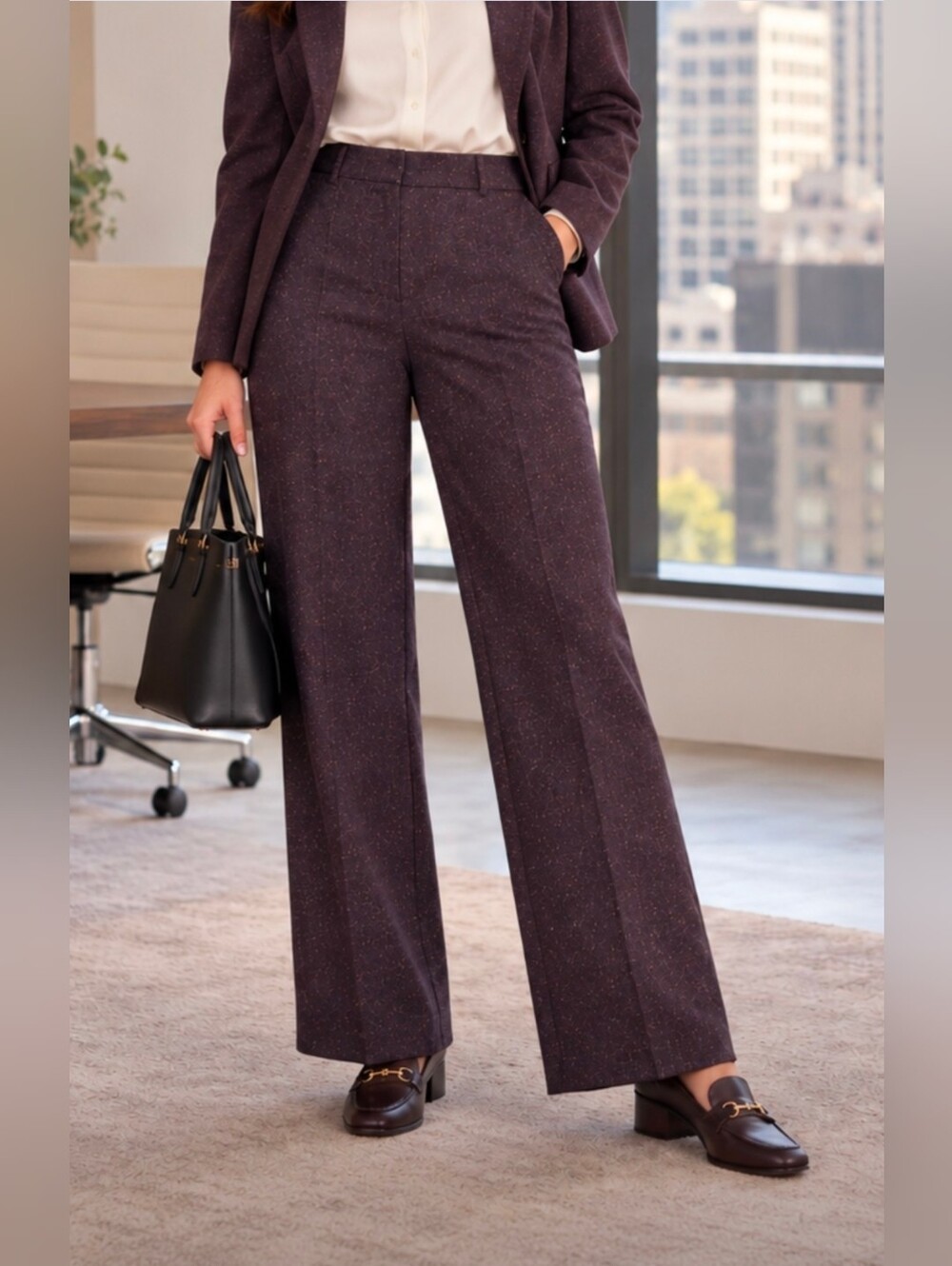Coldwater Creek Classic Fit Women's Flare Pants Black Size 12 Like New